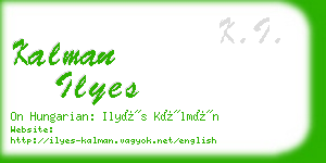 kalman ilyes business card